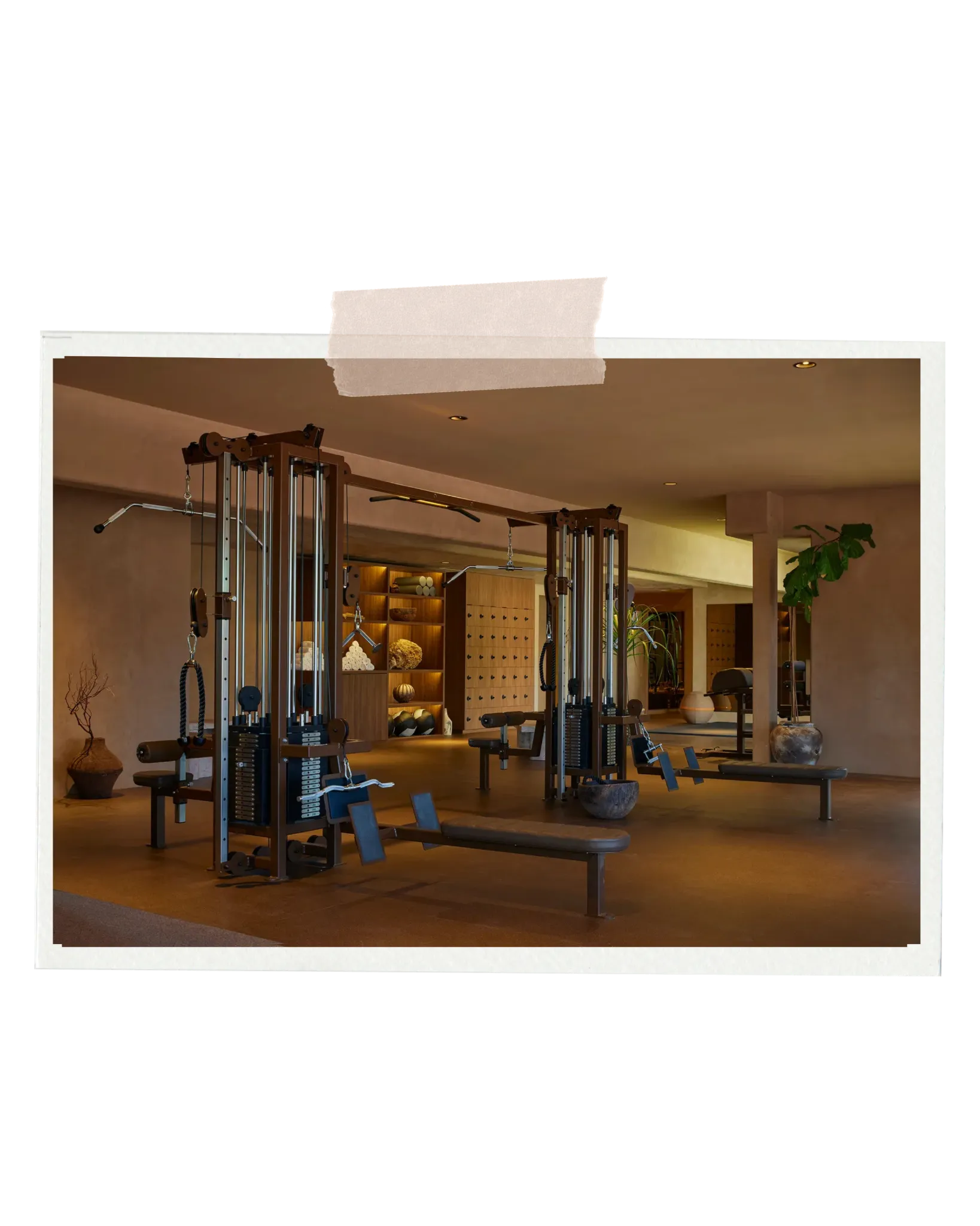 Surface design with integrated gym concept