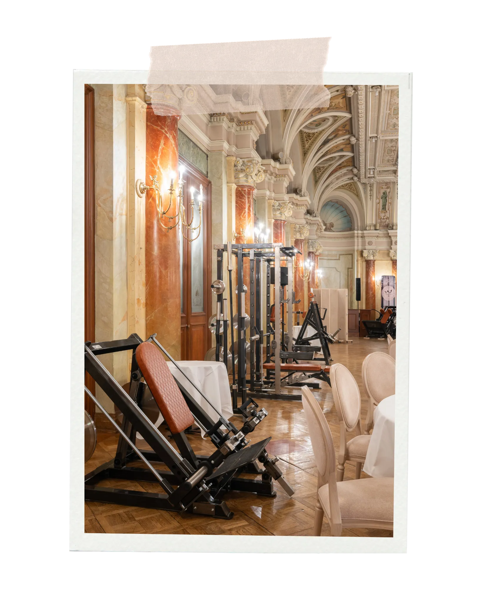 Private gym interior in Switzerland